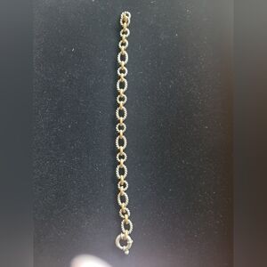 Sterling silver and brass bracelet